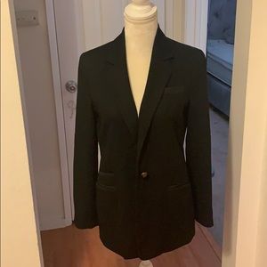 Rachel Roy gold buttoned navy blazer